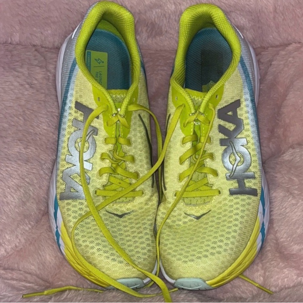 Hoka Yellow and Blue Athletic Shoes EUC